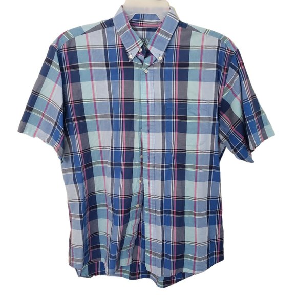 Jos. A. Bank Other - CT449 Jos A Bank Men's Blue Short Sleeve Casual Shirt L